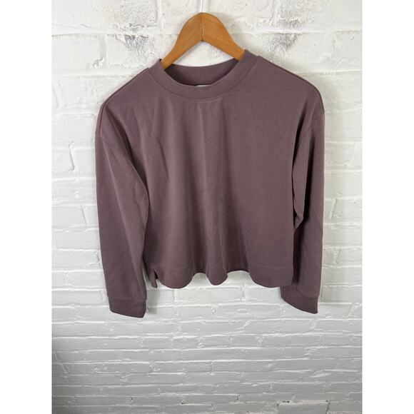 Athleta Women's Seasoft Crewneck Pullover Sweatshirt Long Sleeve Twilight Size S - Picture 3 of 7